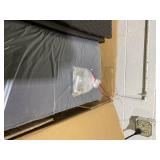 DORTALA 3 Pieces Patio Dining Set, Outdoor Rattan Bistro Set with Cushions, Tempered Glass Tabletop, Wicker Conversation Set for Garden Backyard Poolside Porch, Grey