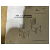 Costway KC58690BK Rustic Dining Chairs - Wooden Kitchen Chairs with Slat Tilt Backrest, Black - Set of 2