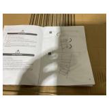 SlickBlue Set of 2 Folding Bar Stools with Backrest and Footrest Metal Frame Fabric Seat