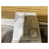 SlickBlue Set of 2 Wooden Swivel Bar Stools with Open X Back and Cushioned Counter Seat