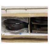 Costway Set of 2 Bar Stools Swivel Bar Chairs with Footrest and Hollowed Backrest