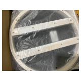 LOT OF 3 Costway White Swivel Hand Antiqued Stool (Sets of 2)