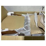 BECOMFORT Dining Chairs Set of 2, Walnut Finished Wood Chairs with Curved Back, Cushioned Seat and Sturdy Solid Wood Structure, Mid Century Modern Chair for Living Room, Bedroom, Kitchen (2)