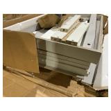 HOMCOM Modern Kitchen Pantry Freestanding Cabinet Cupboard with Doors and Drawer, Adjustable Shelving, Gray 30"x15.75"x72" (Used, Transit Damage Pieces are Cracked/Broken)