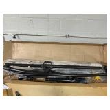 Costway NP12351BE 10 ft. Solar Offset Hanging Umbrella with Base & 32 LED Lights - Beige (Minor Transit Damage. Broken Wire For Light)