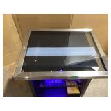 Velieta 24 Inch Beverage Refrigerator Cooler, Powerful Cooling Compressor, Built-in/Freestanding Drink Fridge for Kitchen, Bar or Office (Trasnit Damage: Door Is Broken Off, Could be replaced)