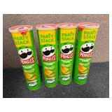 4 Party Sized Cans Of Sour Cream & Onion Pringles