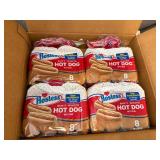 4 X 8Ct Bags Of Hostess Hot Dog Buns