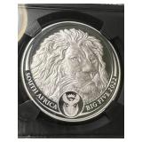 2022 S. AFRICAN LION 1 TROY OZ .999 FINE SILVER NGC PF70 ULTRA CAMEO