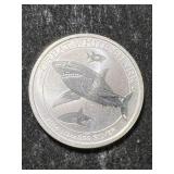 HALF TROY OZ .999 FINE SILVER 2014 AUSTRALIAN SHARK