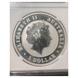 2013 AUSTRALIAN KOOKABURRA 1 TROY OZ .999 FINE SILVER NGC MS69
