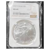2007 AMERICAN SILVER EAGLE NGC MS69