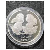 1 TROY OZ .999 FINE SILVER 1999 GIBRALTAR ROUND IN AIRTITE