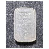 1 TROY OZ .999 FINE SILVER ASSAY BAR