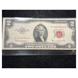 1953C US RED SEAL $2 BILL
