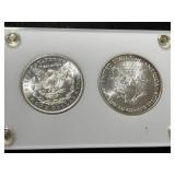 1904-O US MORGAN SILVER DOLLAR WITH 2004 SILVER EAGLE