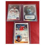 (3) Autographed Minnesota Twins Rookie Cards