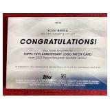 2021 Topps Yogi Berra Commemorative Patch Card