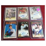 (6) Autographed Baseball Cards