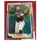 2024 Bowman Chrome Paul Skenes Mojo Refractor Rookie Card