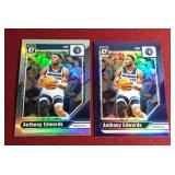 (2) Optic Anthony Edwards Prizm Cards