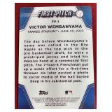 2024 Topps Victor Wembanyama First Pitch Insert