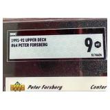 1991-92 Upper Deck Peter Forsberg Rookie Card - SGC 9