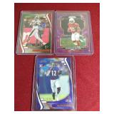 (3) Numbered Football Cards
