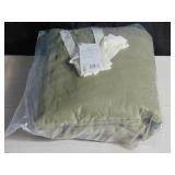 King/Cal King French Linen and Cotton Duvet Cover & Sham Set BOKSER HOME Moss