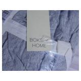 Queen 100% French Linen Sheet Set BOKSER HOME Shadow Pinstripe