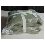 King/Cal King French Linen and Cotton Duvet Cover & Sham Set BOKSER HOME Moss