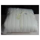 King/Cal King Bokser Home French Linen Channel Stitch Quilt & Sham Set - Cream,
