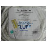 20" x 20" White Pillow Insert