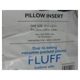 20" x 20" White Pillow Insert