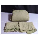 Casaluna Green Duvet Cover and Shams King size Rayon/Linen/Cotton