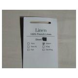 Queen Size 100% French Linen Fitted Sheet - Baltic Color | BOKSER HOME