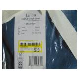 Baltic Color 100% French Linen-2 King Fitted Sheet-2 King Flat-1 Set of 2 STANDARD Duvet Covers | BOKSER HOME