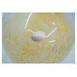 Vintage Murano Glass Vase. Ruffled Top. (Murano Sticker on it) 13" tall