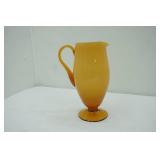 Vintage MCM Hand-Blown Pitcher 10" tall