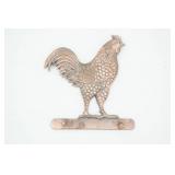 Cast Iron Rooster Wall Hook 7"x8"