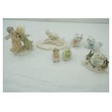 Porcelain Figurine of two angels, kitten figurines, ceramic geese salt & pepper shaker, ballerina sculpture