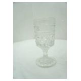 Vintage Anchor Hocking Wexford glass decanter with 8 wine glass cups