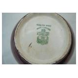 Vintage English ware pitcher, Royal Ironstone China 2 handled dish, stoneware canister no lid, garden design canister