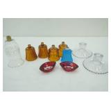 Vintage Votive candle holders, candle stick holders, vintage retro glass flower candle holder