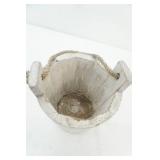 Wooden bucket with rope handle,7.5" tall