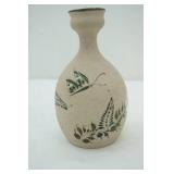 Stoneware vase with butterfly design