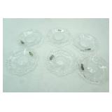 Bohemia lead crystal glass plates , set 0f 6