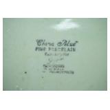 Seymour Mann China Blue Fine Porcelain Blue Flow Cheese Keeper with Dome Lid