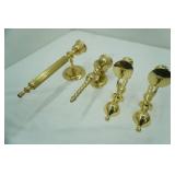 Pairs of Ornate Gold Toned Dual Candle Sconces