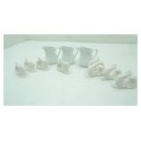 Ceramic Creamers and Bunny Rabbit Napkin Holders